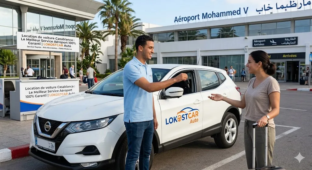 Location de voiture Casablanca : Le Meilleur Service Aéroport 100% Garanti | LOKOSTCAR Auto